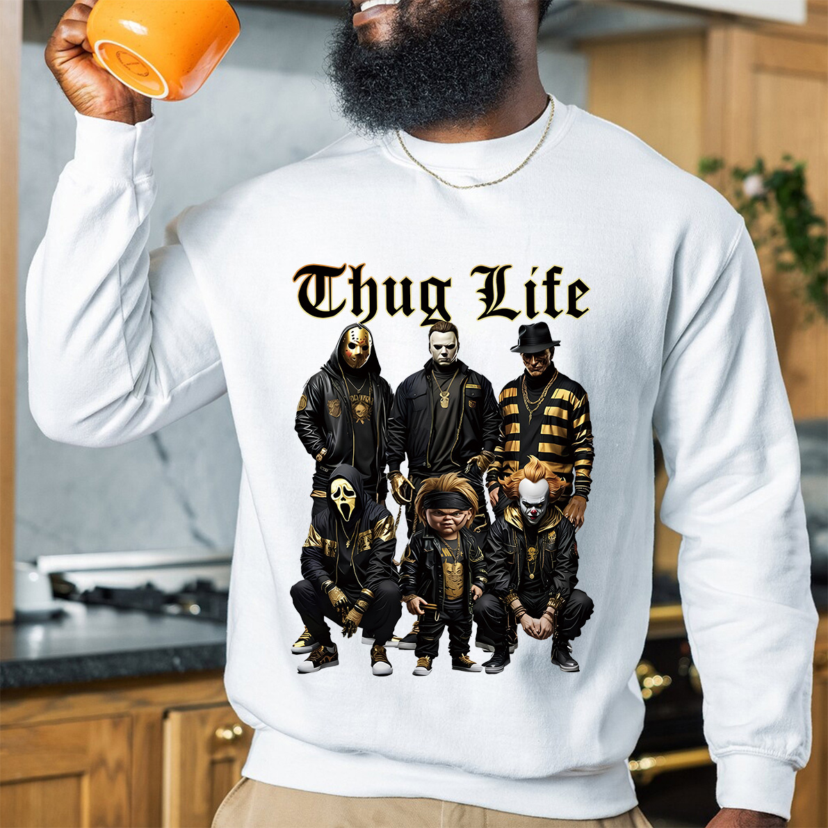 Halloween Black Gold Thug Life Shirt