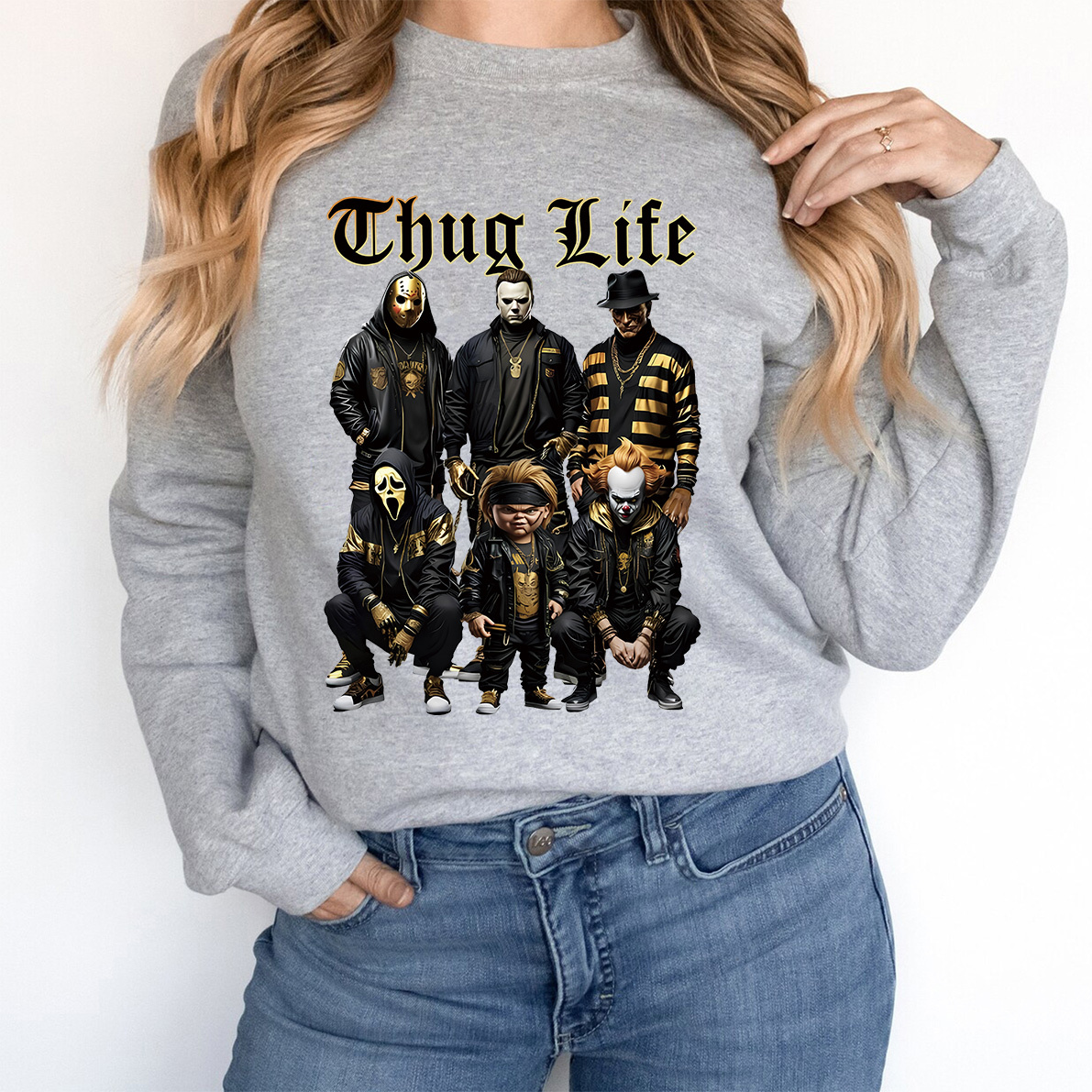 Halloween Black Gold Thug Life Shirt