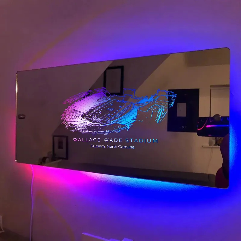 Wallace Wade Stadium Mirror Light-Gifts For Sports Lovers、Duke Blue Devils、NCAA、Duke University、North Carolina