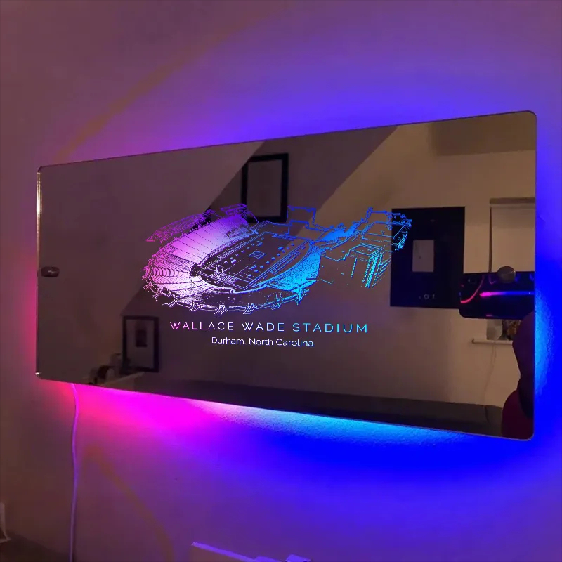 Wallace Wade Stadium Mirror Light-Gifts For Sports Lovers、Duke Blue Devils、NCAA、Duke University、North Carolina