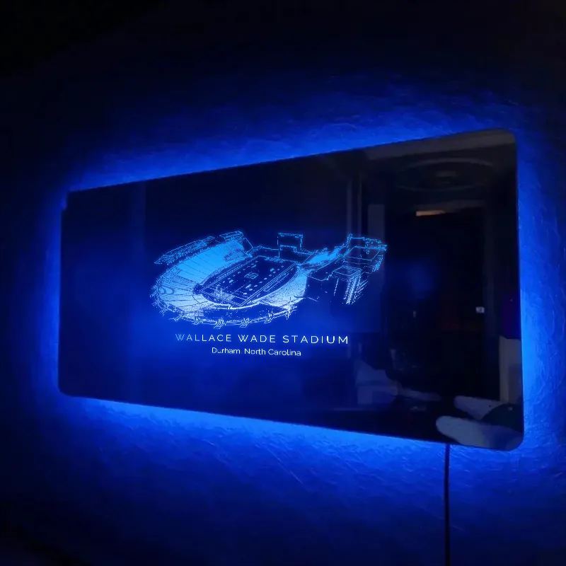 Wallace Wade Stadium Mirror Light-Gifts For Sports Lovers、Duke Blue Devils、NCAA、Duke University、North Carolina