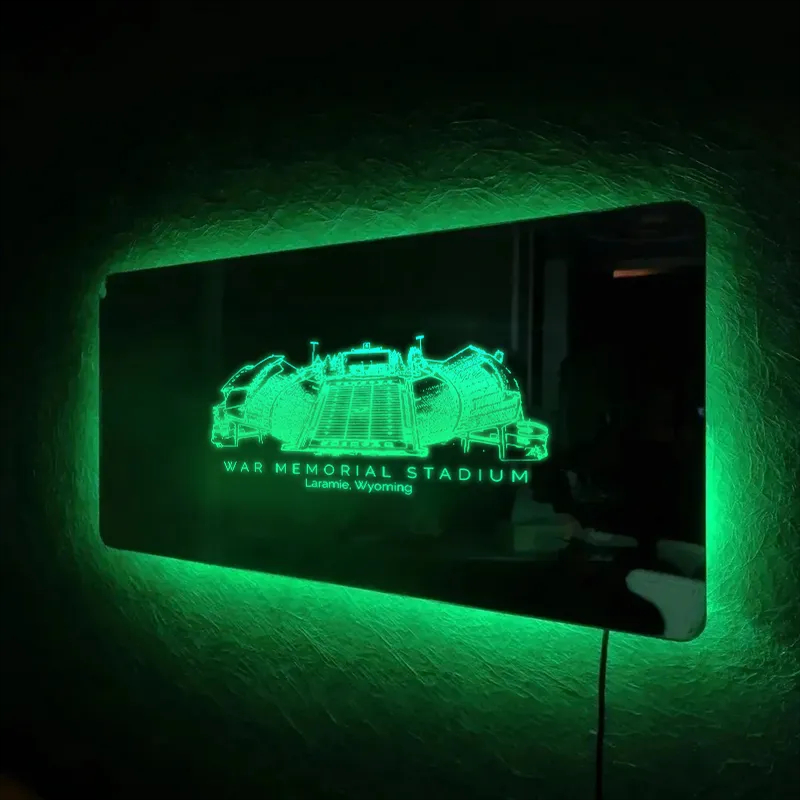 War Memorial Stadium Mirror Light-Gifts For Sports Lovers、Razorbacks、NCAA、Arkansas