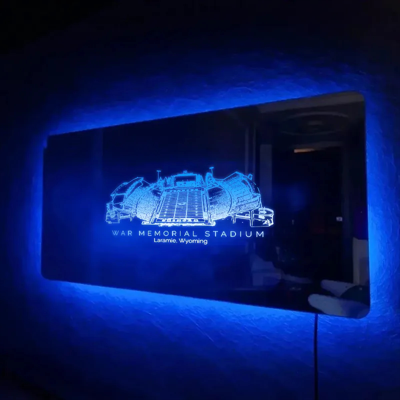 War Memorial Stadium Mirror Light-Gifts For Sports Lovers、Razorbacks、NCAA、Arkansas