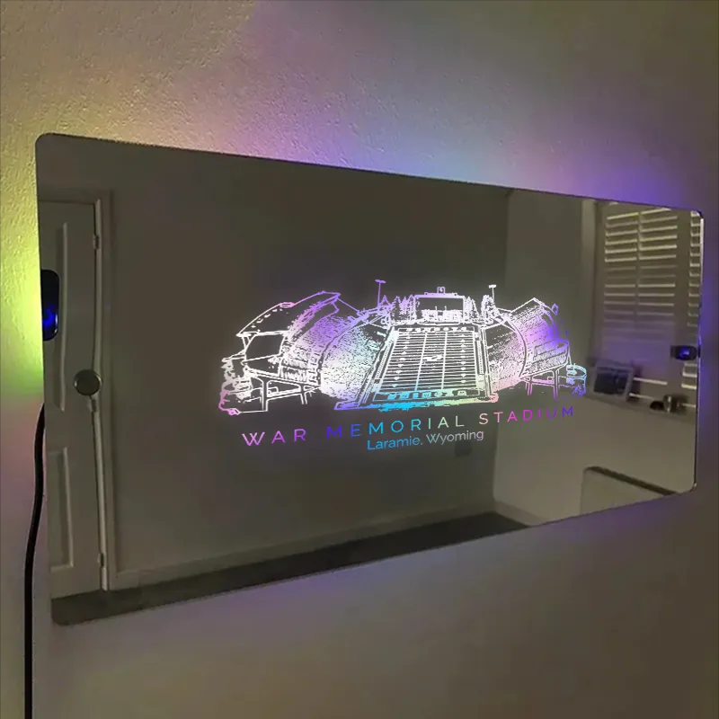 War Memorial Stadium Mirror Light-Gifts For Sports Lovers、Razorbacks、NCAA、Arkansas