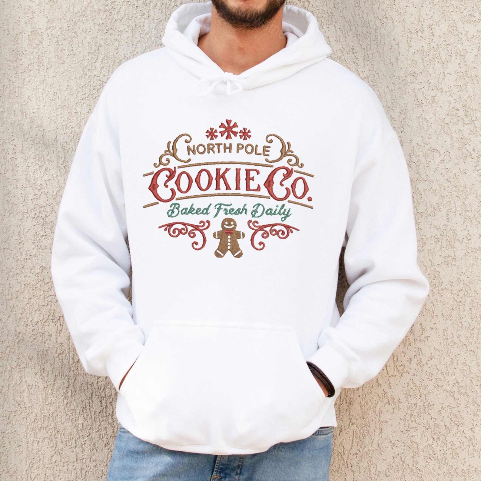 North Pole Cookie Co Embroidered Sweatshirt Embroidered Crewneck unisex Sweatshirt