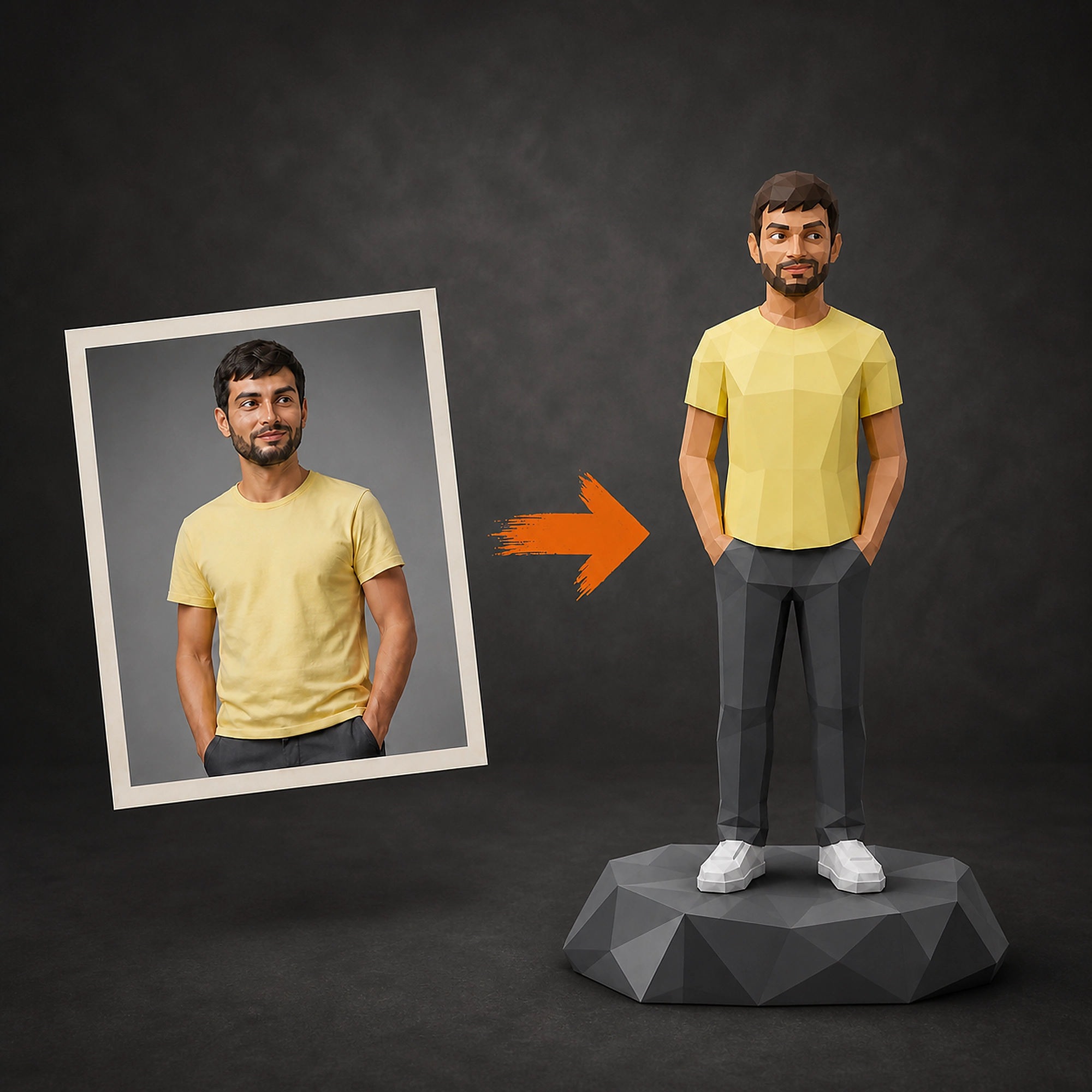 Custom LOW POLY Figurine – Personalized 3D Avatar