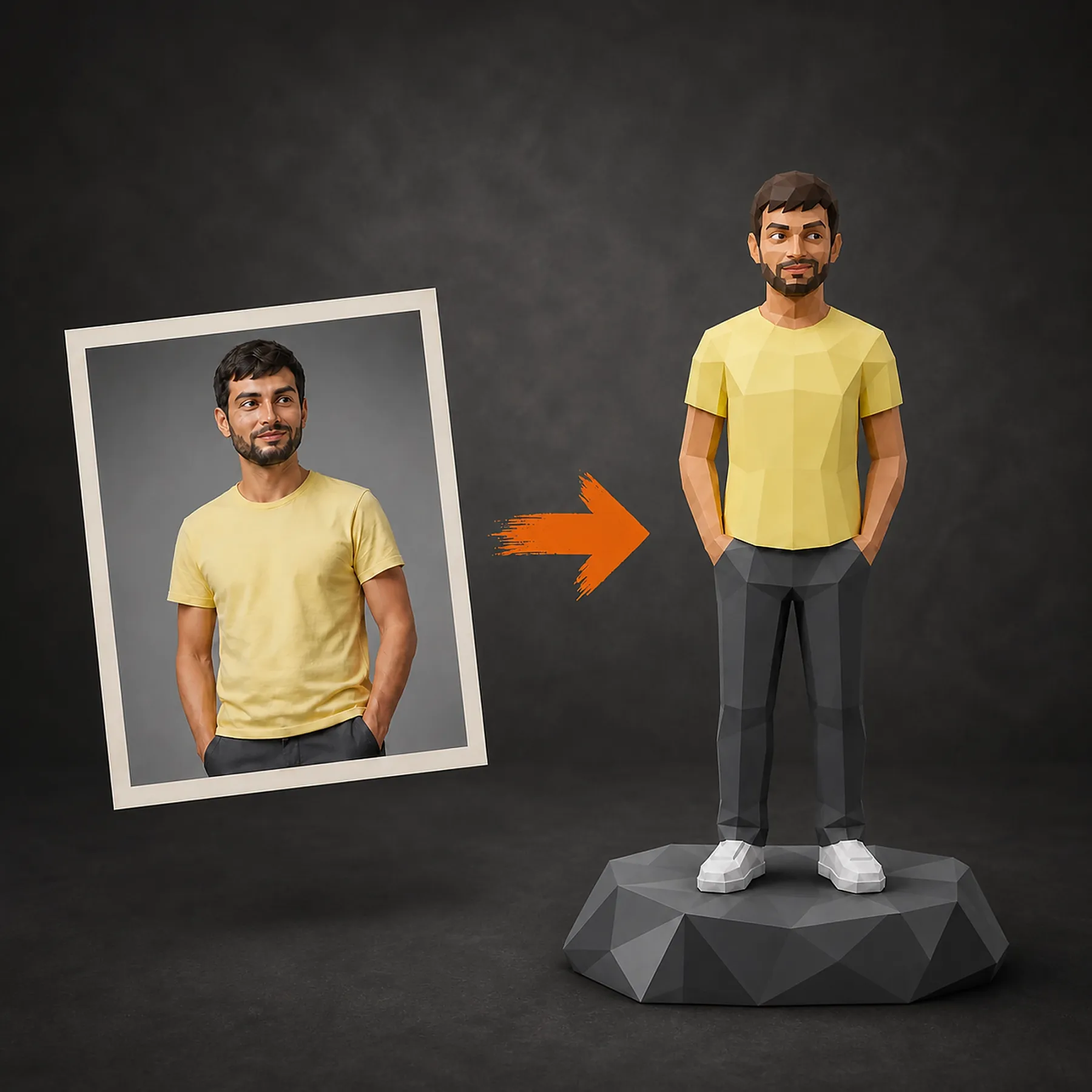 Custom LOW POLY Figurine – Personalized 3D Avatar