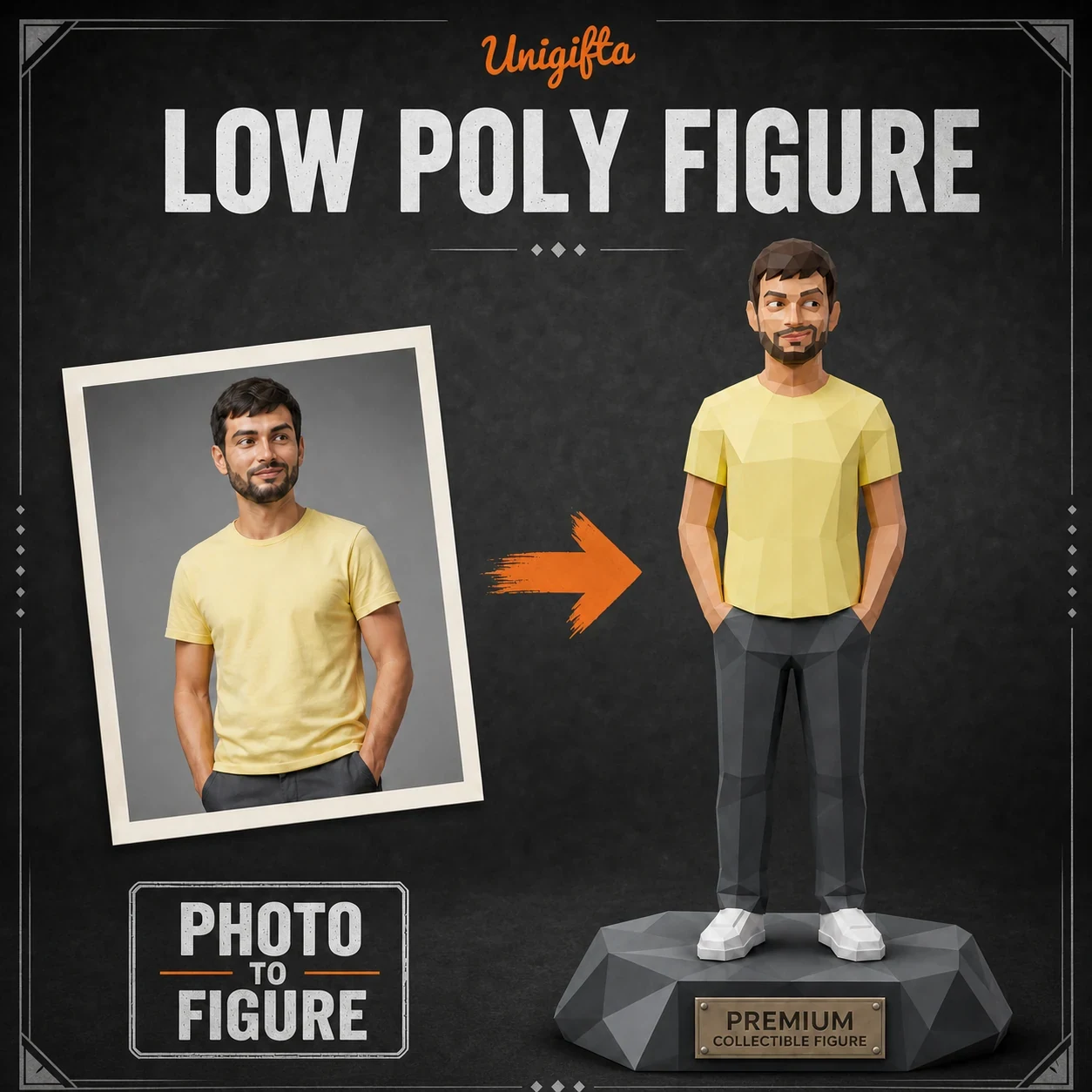 Custom LOW POLY Figurine – Personalized 3D Avatar