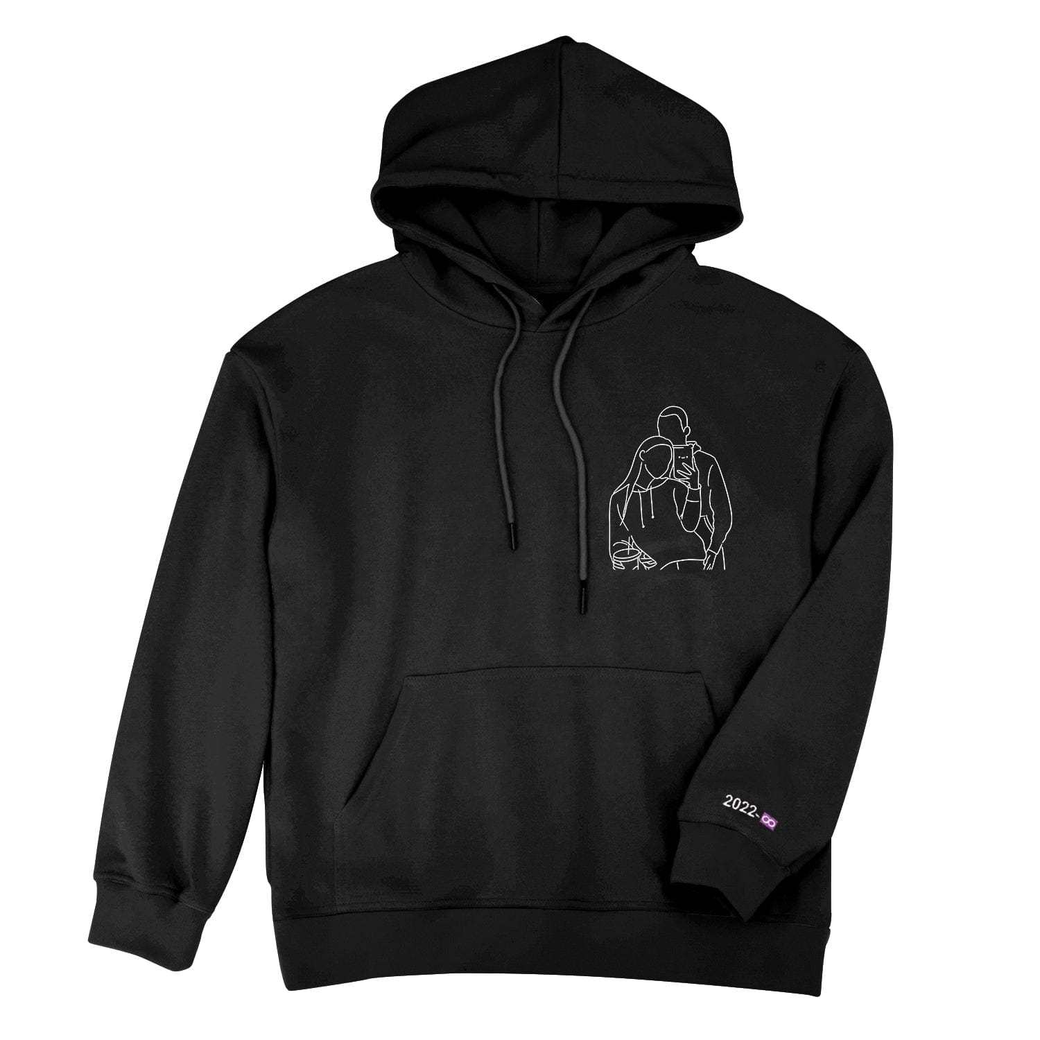 ❤️Custom Embroidered Line Drawing Hoodie