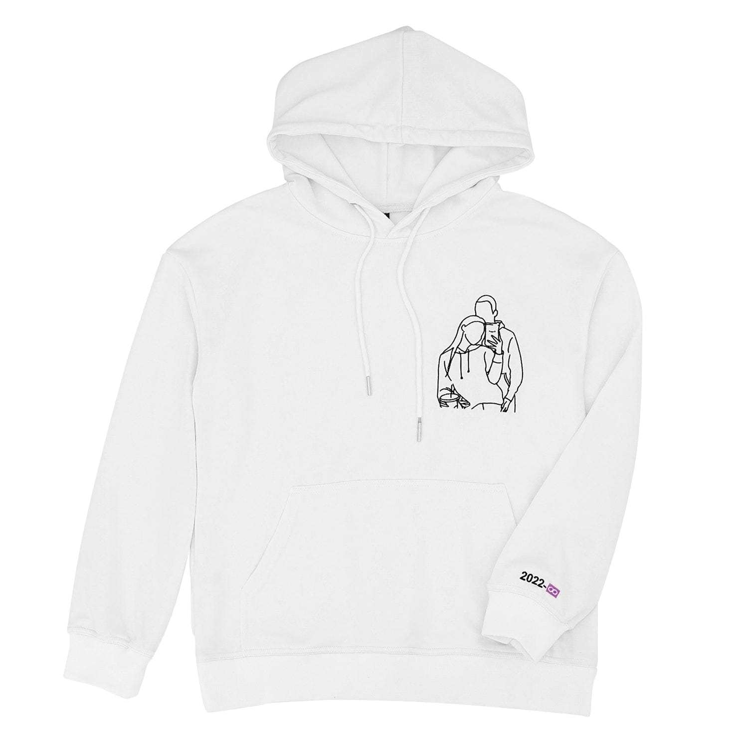 ❤️Custom Embroidered Line Drawing Hoodie