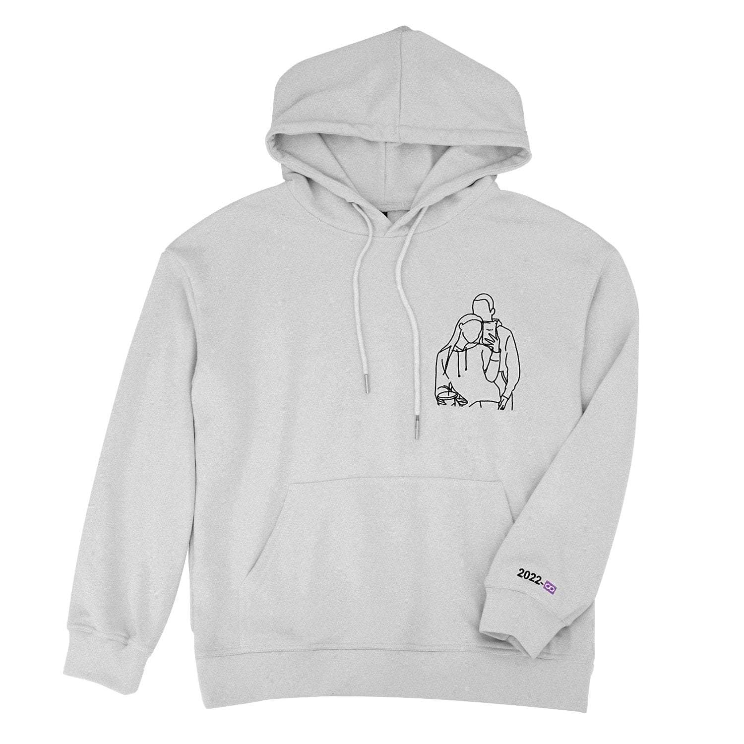 ❤️Custom Embroidered Line Drawing Hoodie