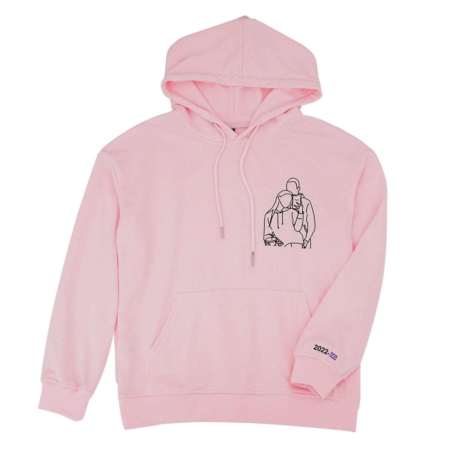 ❤️Custom Embroidered Line Drawing Hoodie