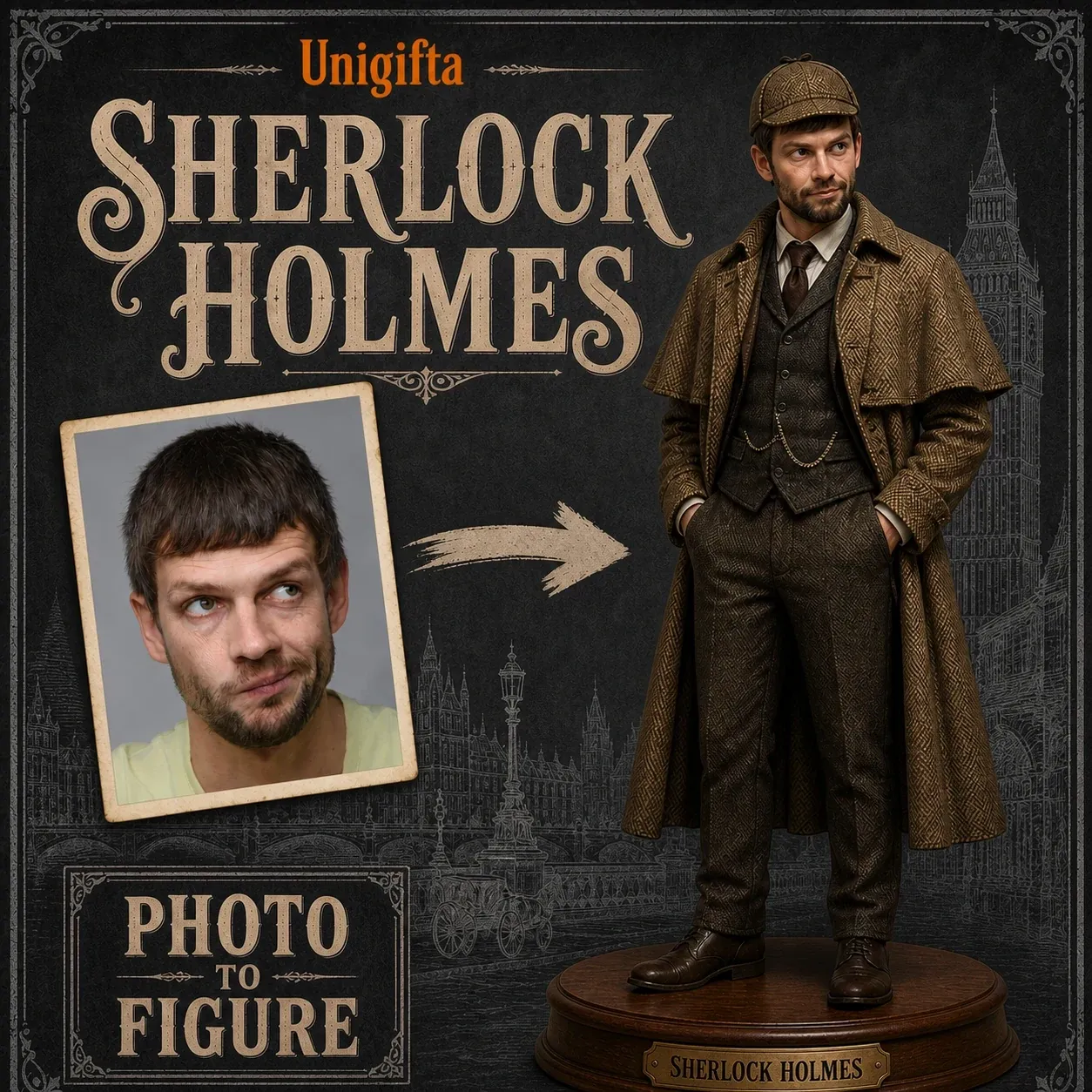 Custom Holmes Figurine – Personalized 3D Avatar