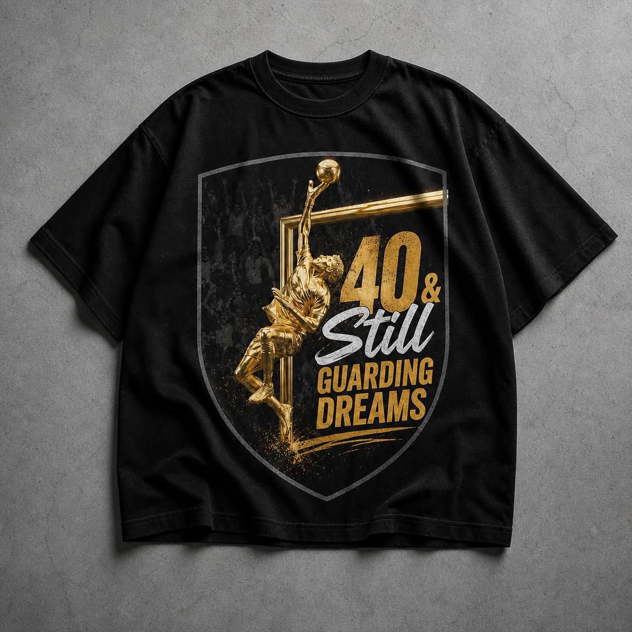 Vintage "40 & Still" Soccer Goalkeeper Heavyweight Shirt