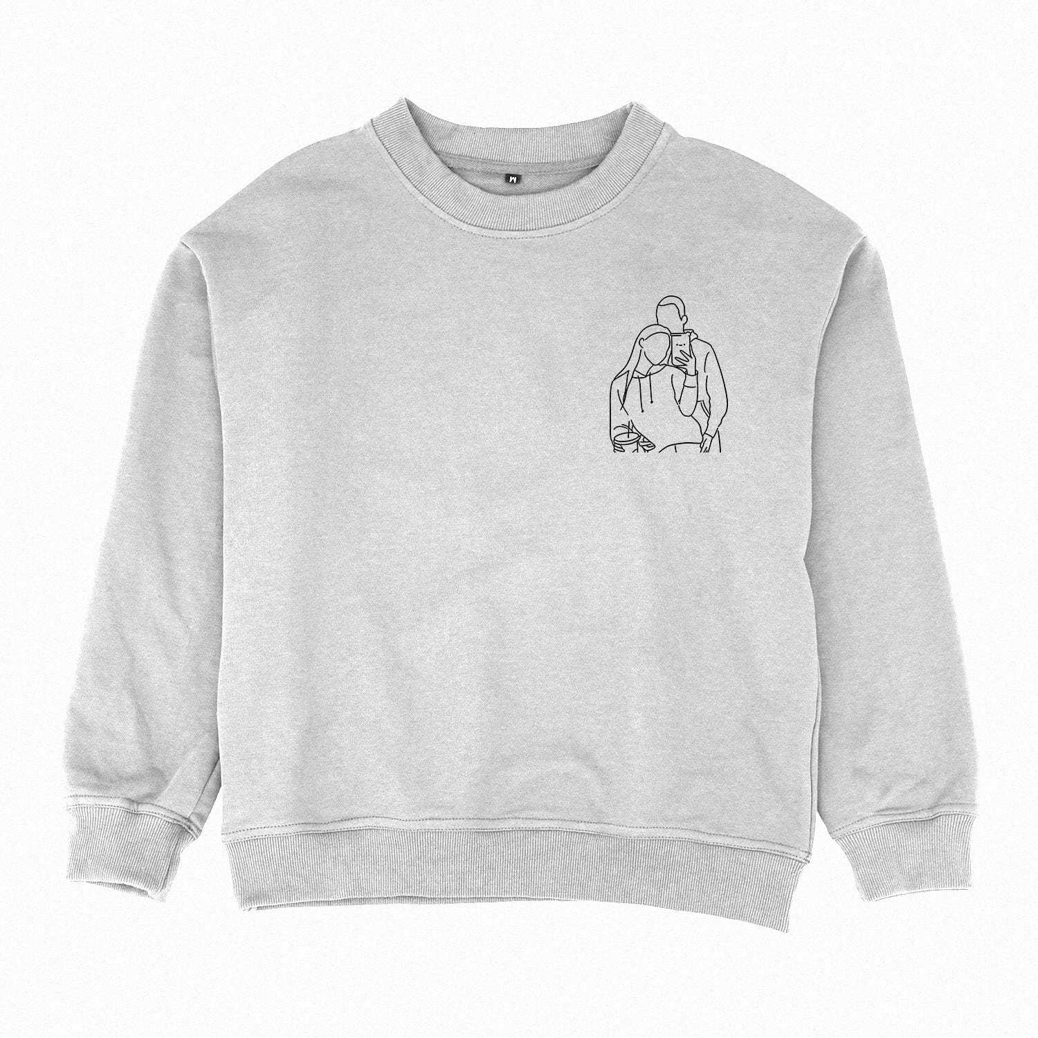 ❤️Custom Embroidered Line Drawing Hoodie