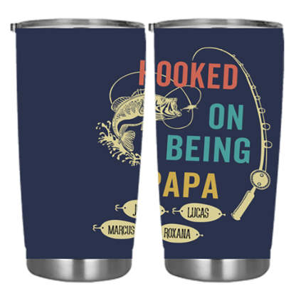 HOOKED ON BEING Custom Stainless Steel Tumbler