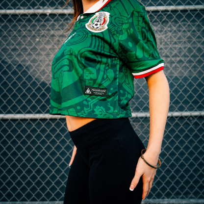 Mexico 2026 World Cup Aztec Graphic Crop Soccer Jersey 