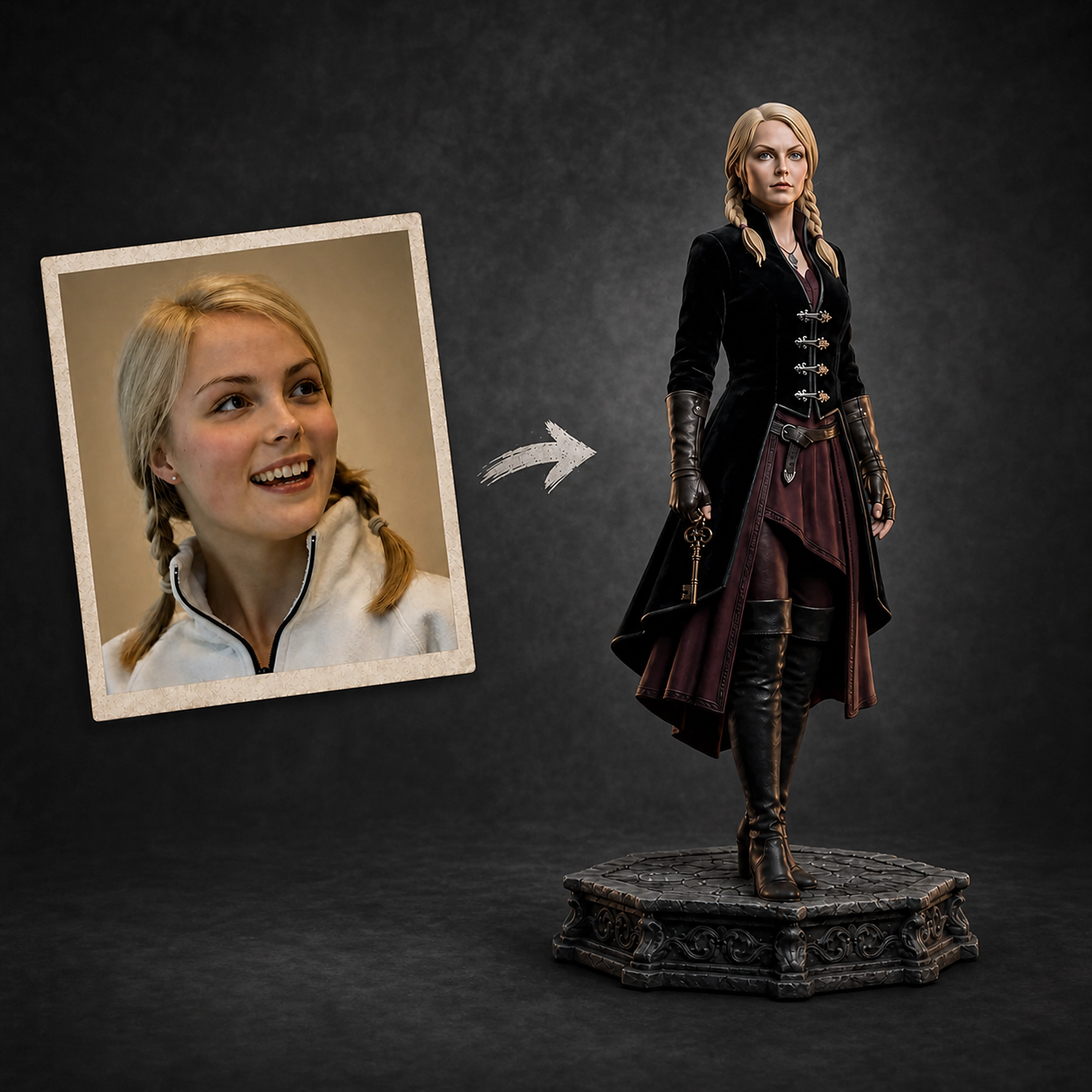 Custom Gothic Castle Figurine – Personalized 3D Avatar
