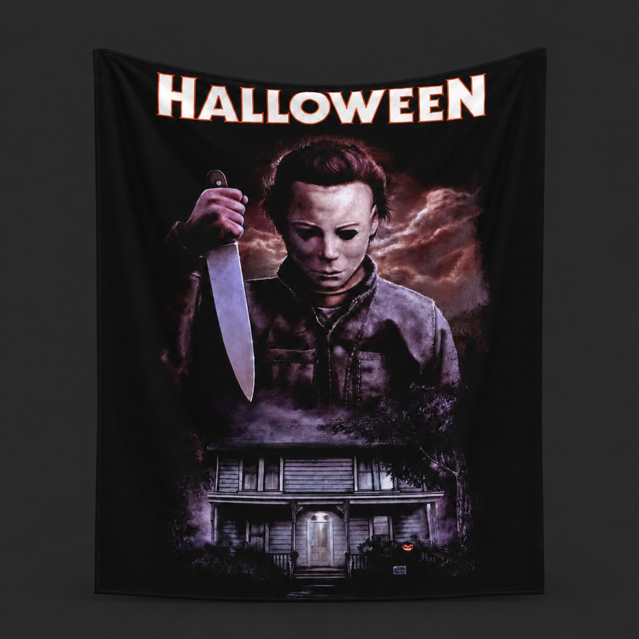 Cozy Halloween Horror Movie Throw Blanket - Perfect for Spooky Nights