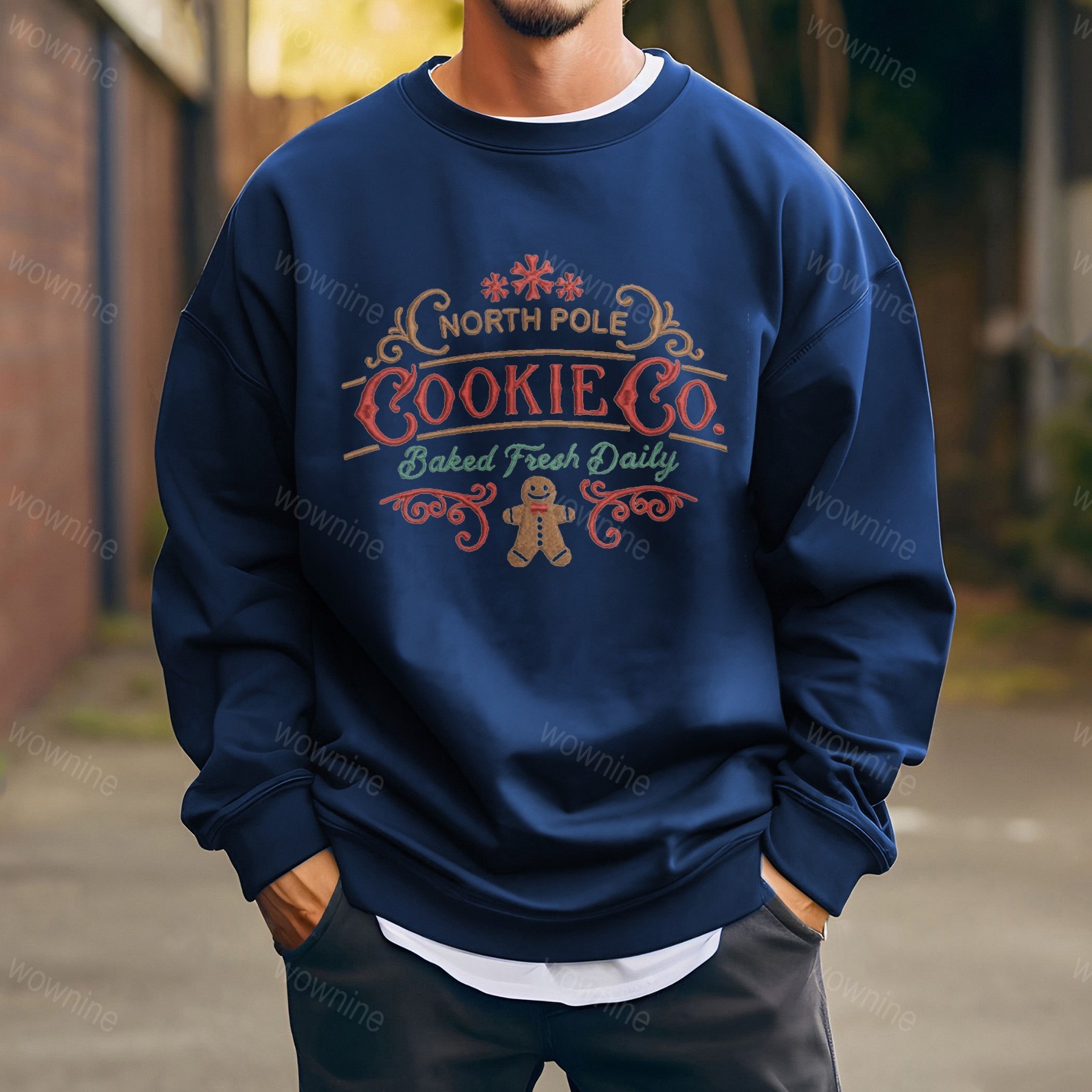 North Pole Cookie Co Embroidered Sweatshirt Embroidered Crewneck unisex Sweatshirt