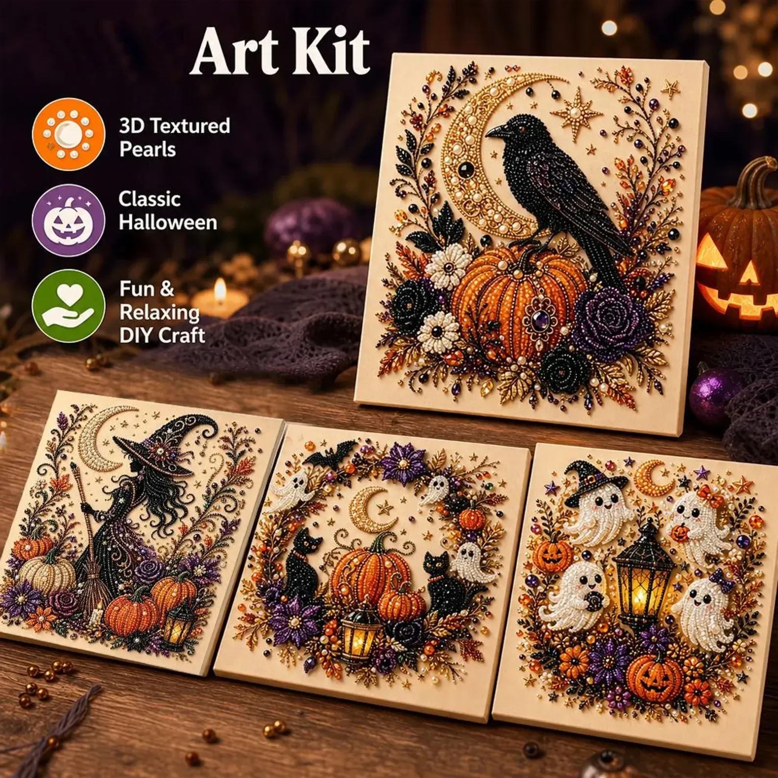 Halloween pearl art DIY kit gallery image