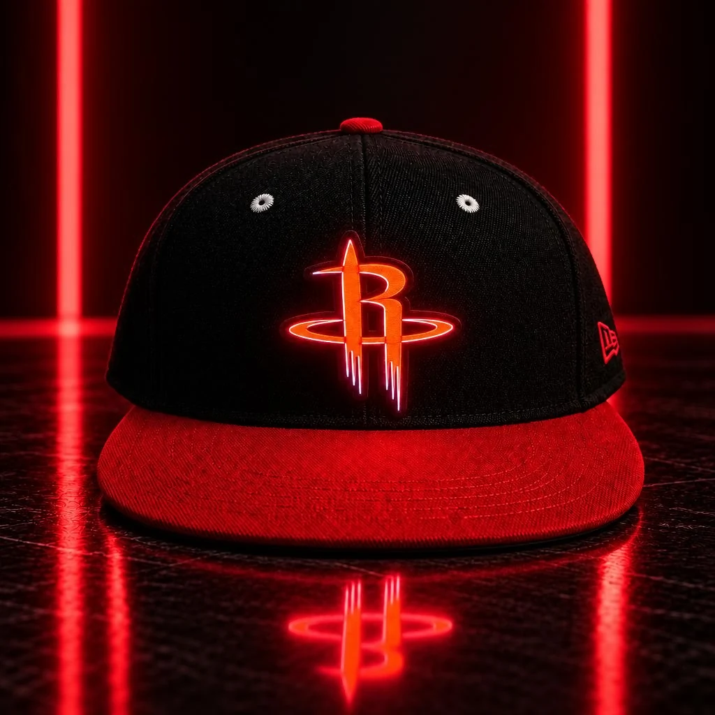 Houston Rockets LED Light-Up Basketball Fan Snapback Cap