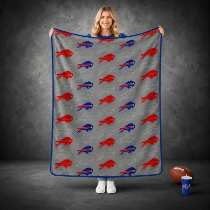 Football Team Pattern Flannel Blanket