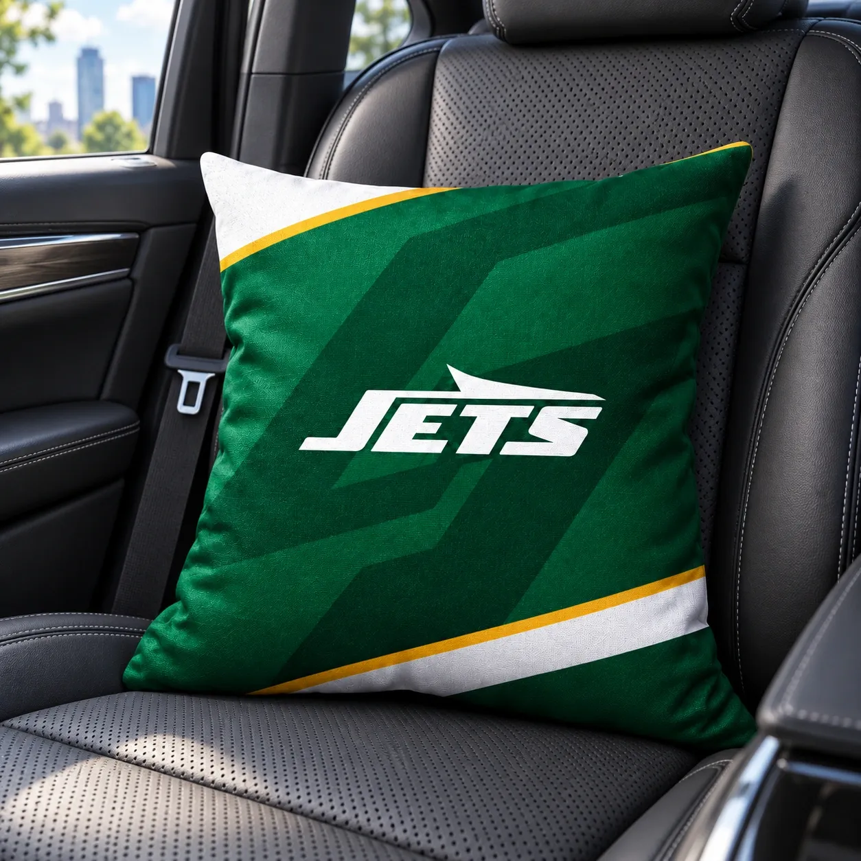 New York Jets Football Throw Pillow - car seat styling