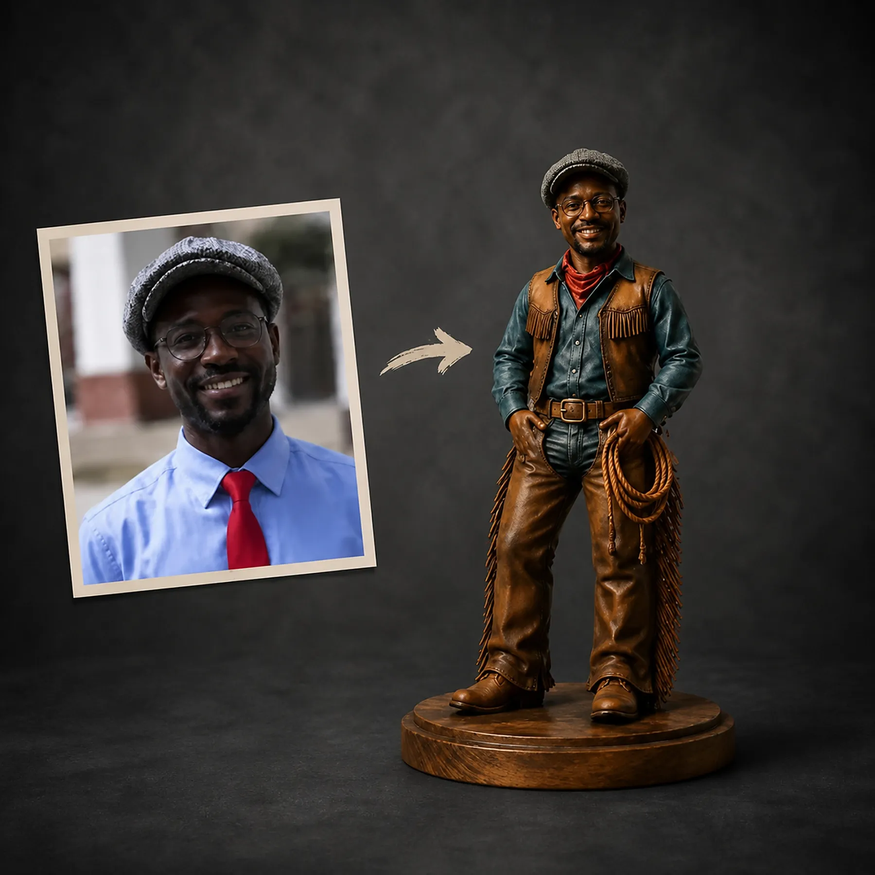 Custom Cowboy Figurine – Personalized 3D Avatar