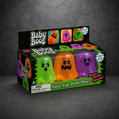 2026 Glow-in-the-Dark Ghost Squishy Set – Halloween Fidget Toy