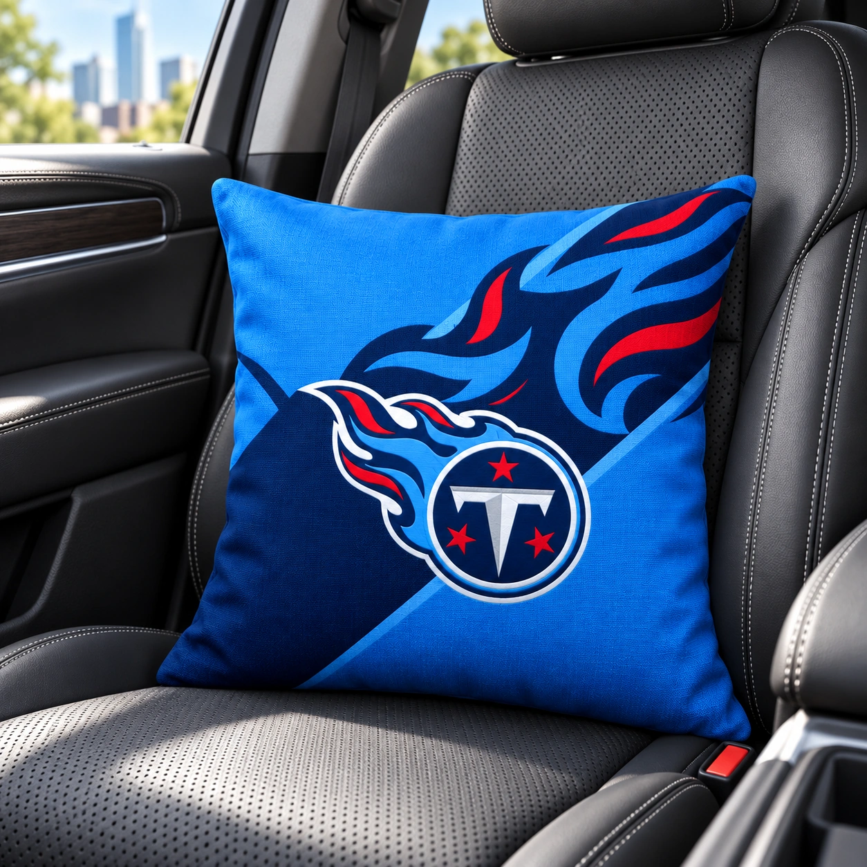 Tennessee Titans Football Throw Pillow - car seat styling