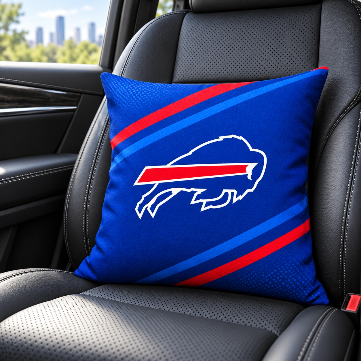 Buffalo Bills Football Throw Pillow - car seat styling