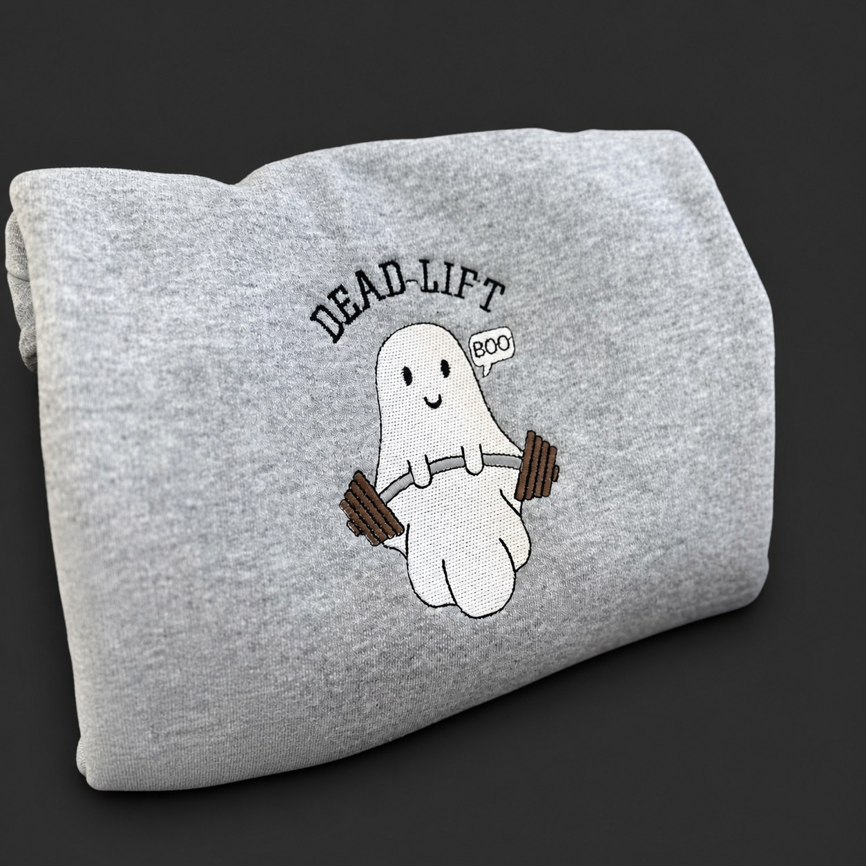 Deadlift Ghost Embroidered Sweatshirt | Fitness boo