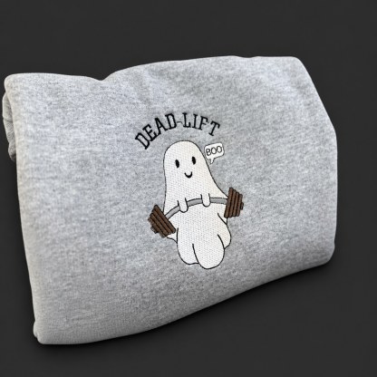 Deadlift Ghost Embroidered Sweatshirt | Fitness boo