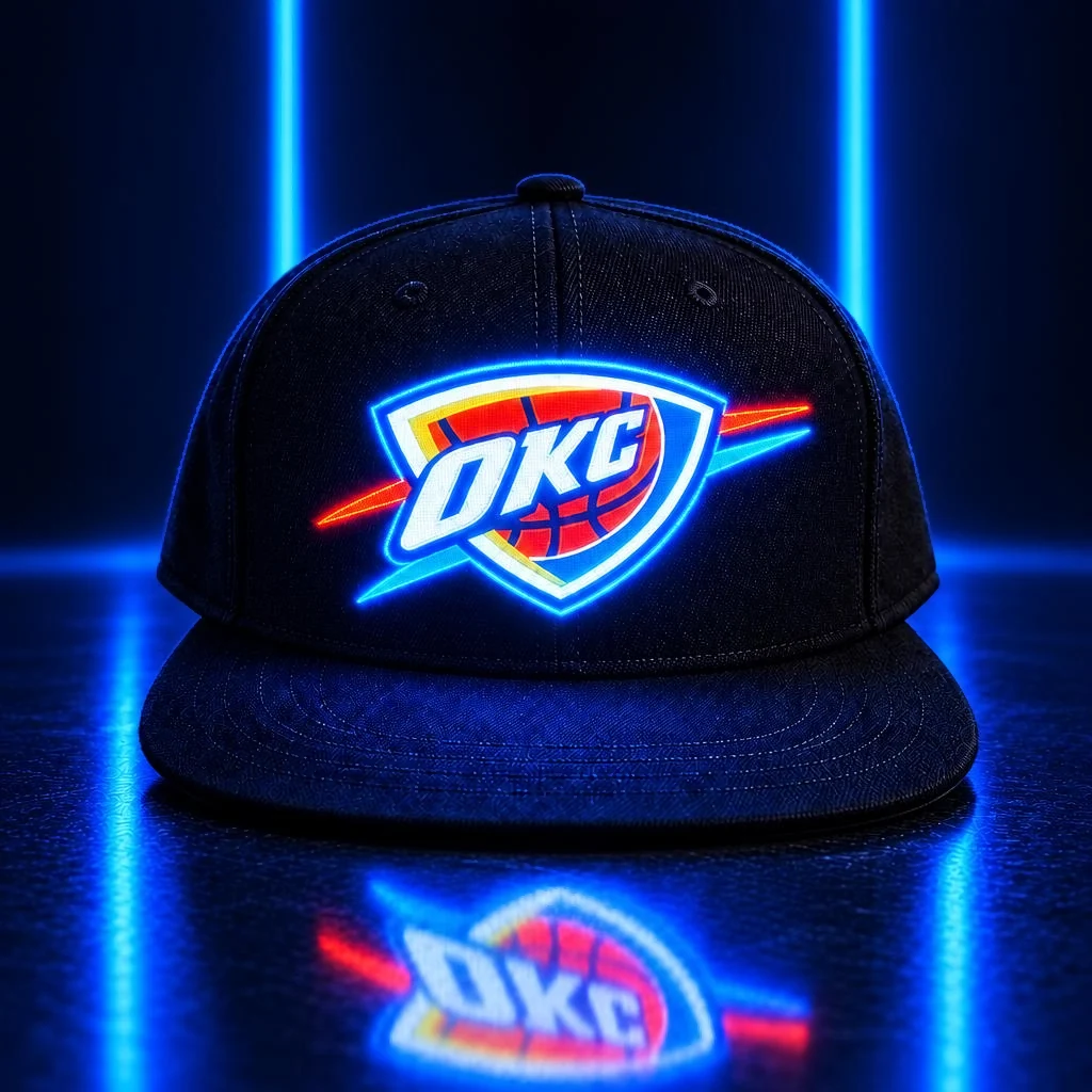 Oklahoma City Thunder LED Light-Up Basketball Fan Snapback Cap