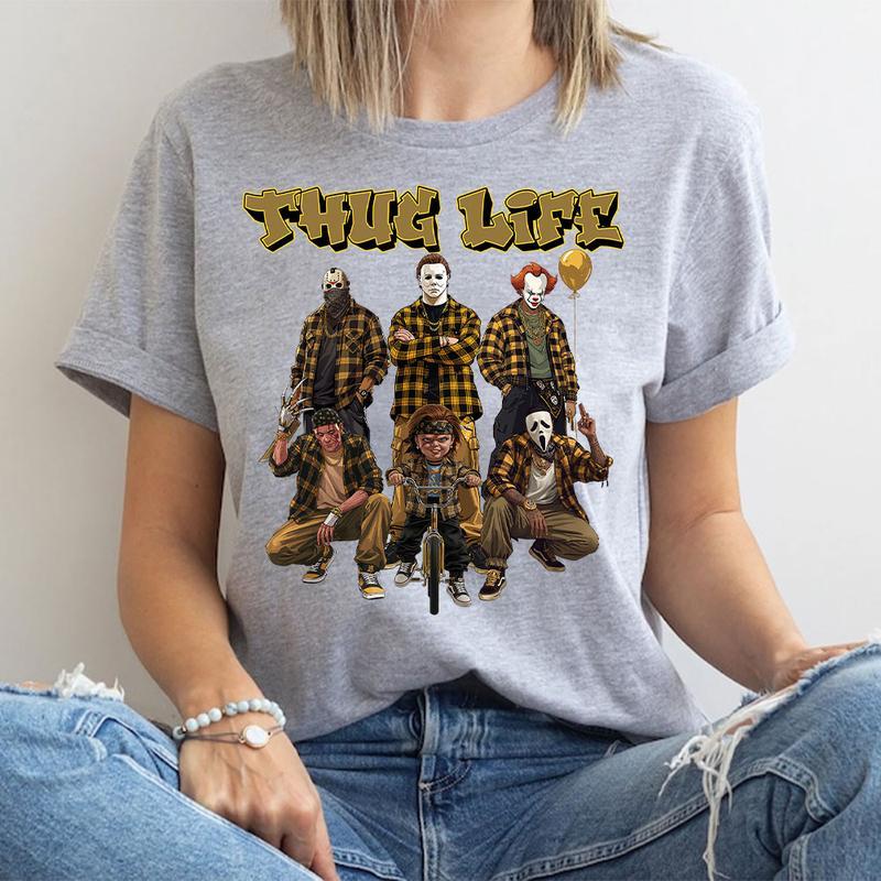 Halloween Thug Life Horror IP Graphic Apparel - Streetwear T-Shirt, Crewneck & Hoodie