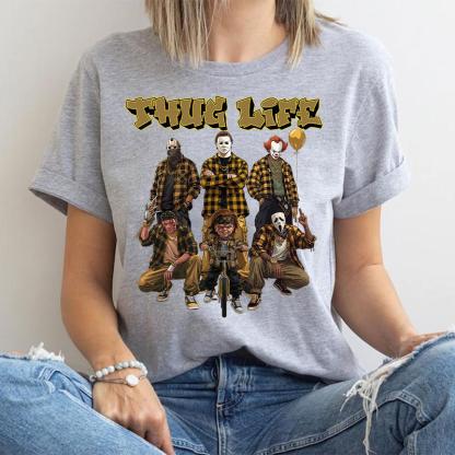 Halloween Thug Life Horror IP Graphic Apparel - Streetwear T-Shirt, Crewneck & Hoodie