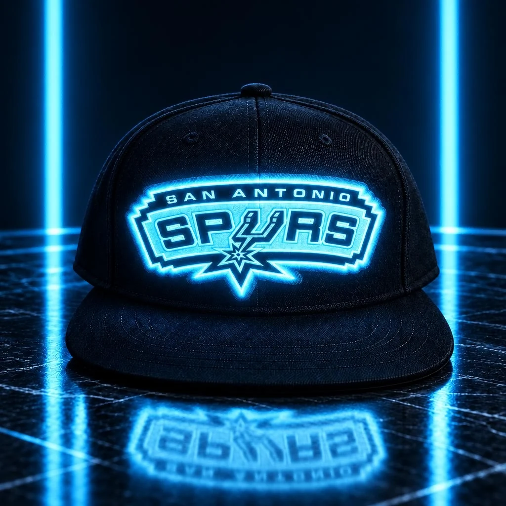 San Antonio Spurs LED Light-Up Basketball Fan Snapback Cap