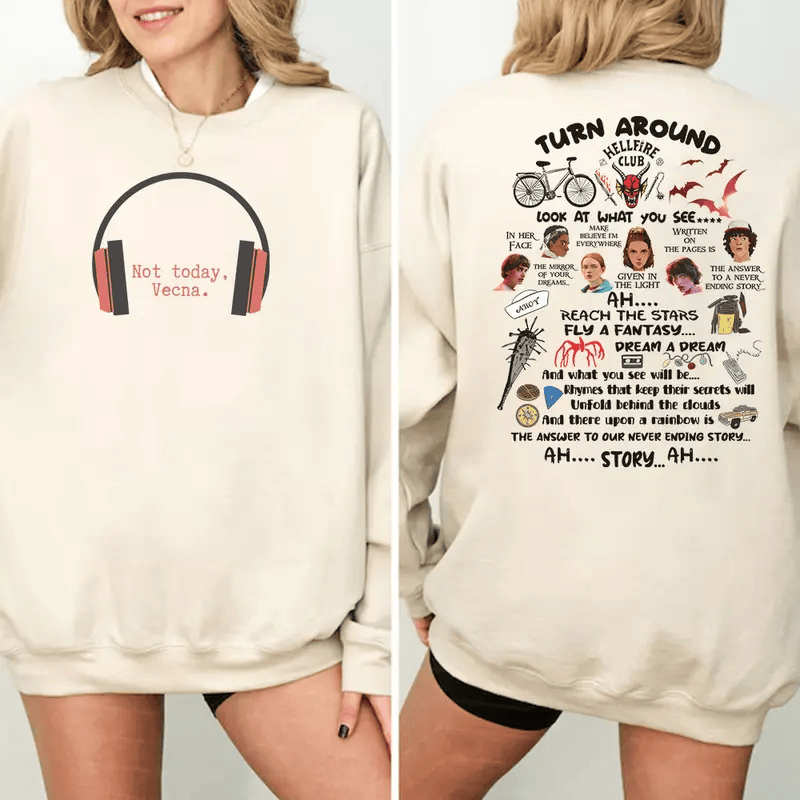 "Not Today, Vecna" Stranger Things x NeverEnding Story 2-Sided Apparel