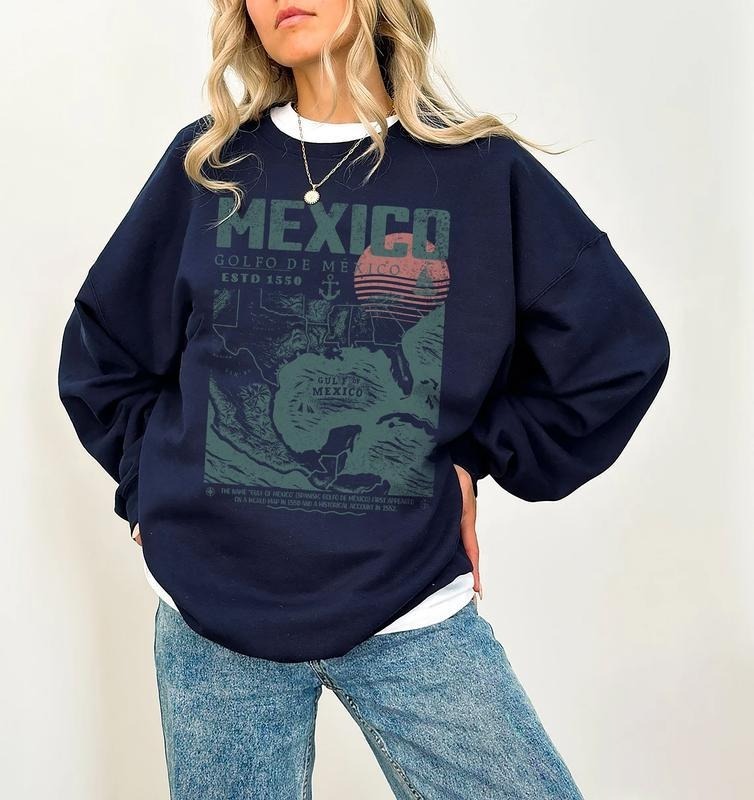 Gulf of Mexico Shirt, Golfo de México 1550 Retro Vintage Art Shirt