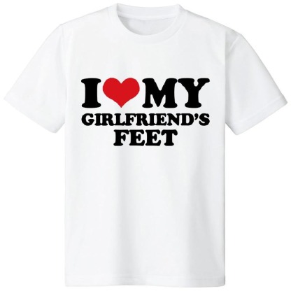 “ I ❤️ MY GIRLFRIEND'S FEET” Playful Crewneck Tees