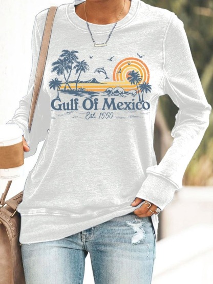 Gulf Of Mexico Print Sweatshirt