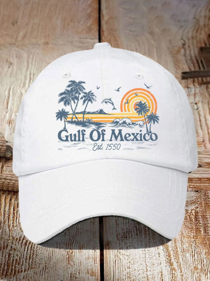 Gulf Of Mexico Print Baseball Cap Est.1550