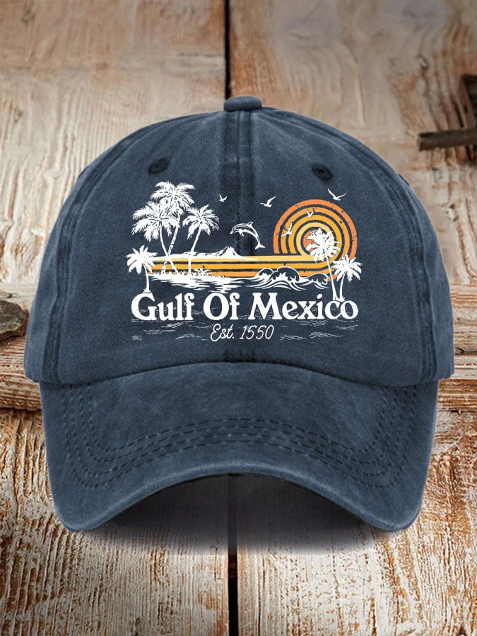 Gulf Of Mexico Print Baseball Cap Est.1550