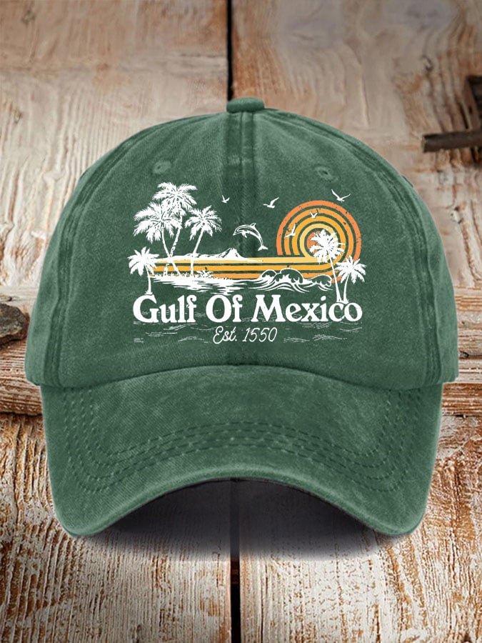 Gulf Of Mexico Print Baseball Cap Est.1550