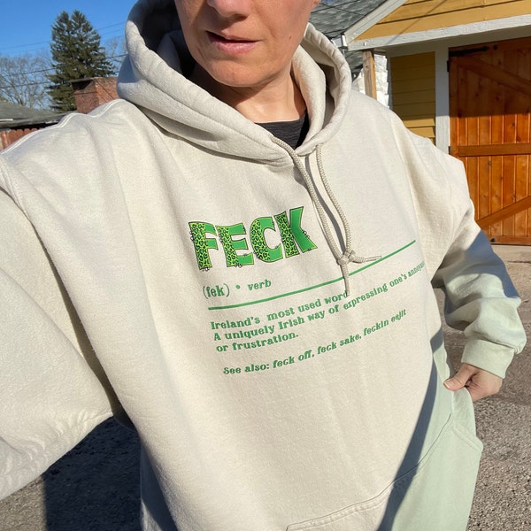 Feck Irish Sweater, Shamrock Sweatshirt, St Patrick's Day Sweater