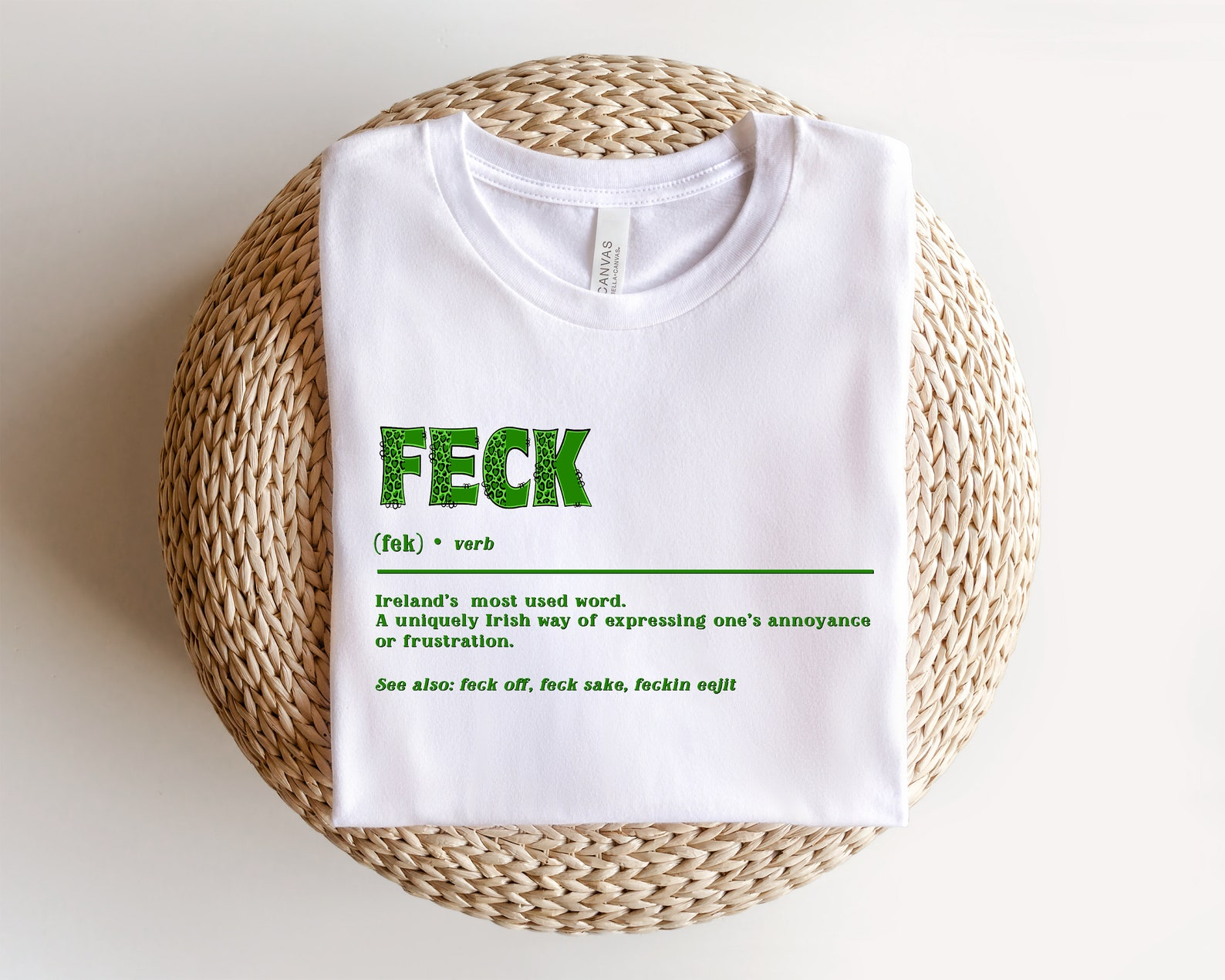 Feck Irish Sweater, Shamrock Sweatshirt, St Patrick's Day Sweater