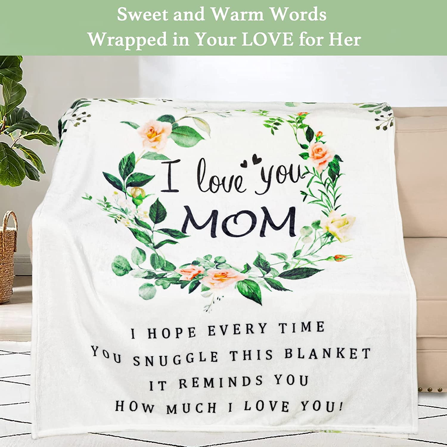  I Love You Mom Blanket,The Best Mother's Day Gift Blanket