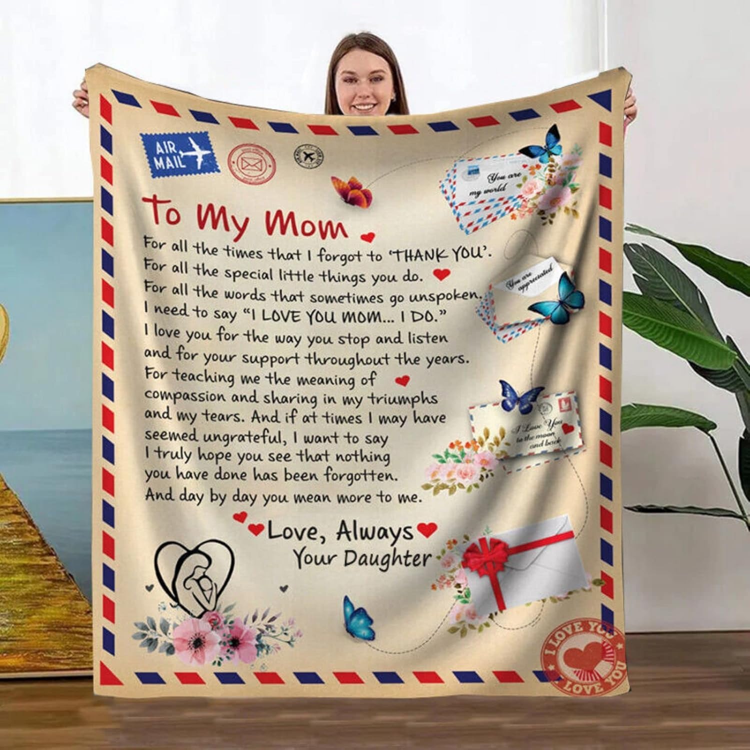 Letter From Son To Mom Blanket ,The Best Mother's Day Gift Blanket
