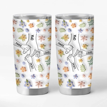  Grandma/Mom Kids Flowers - Personalized Gift | Thermo Mug 20oz for Grandmas/Moms